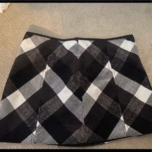 Free People black plaid mini skirt